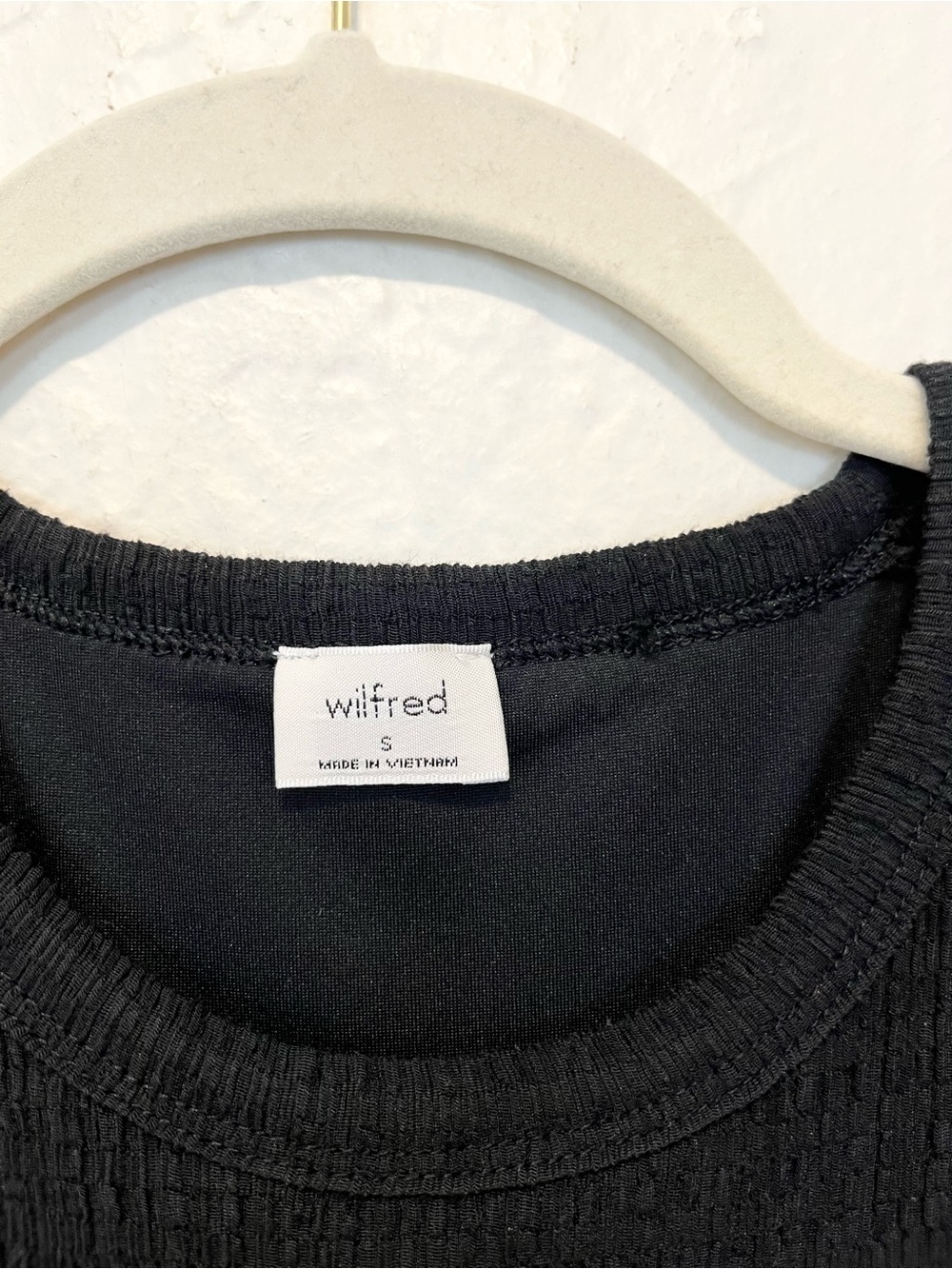Wilfred Midi Dress Black Stretch Small S - Picture 8 of 11
